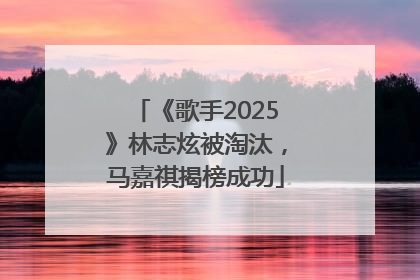 《歌手2025》林志炫被淘汰，马嘉祺揭榜成功
