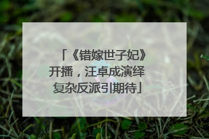 《错嫁世子妃》开播，汪卓成演绎复杂反派引期待