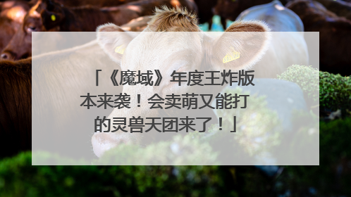 《魔域》年度王炸版本来袭！会卖萌又能打的灵兽天团来了！