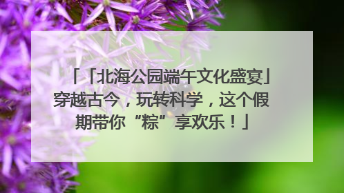 「北海公园端午文化盛宴」穿越古今，玩转科学，这个假期带你“粽”享欢乐！
