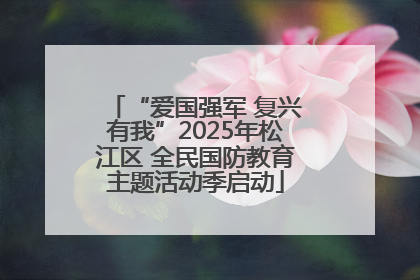 “爱国强军 复兴有我”2025年松江区 全民国防教育主题活动季启动