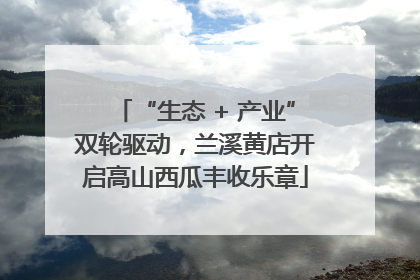 “生态 + 产业”双轮驱动，兰溪黄店开启高山西瓜丰收乐章