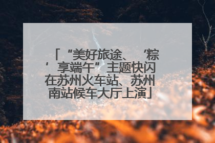 “美好旅途、‘粽’享端午”主题快闪在苏州火车站、苏州南站候车大厅上演