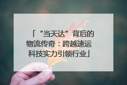 “当天达”背后的物流传奇：跨越速运科技实力引领行业