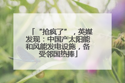 “抢疯了”，英媒发现：中国产太阳能和风能发电设施，备受邻国热捧