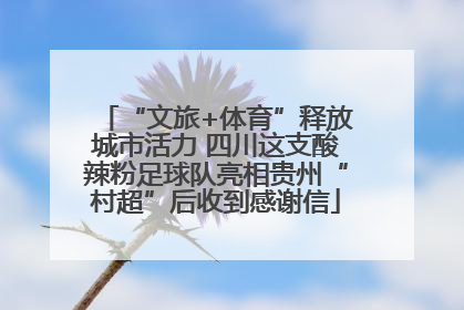 “文旅+体育”释放城市活力 四川这支酸辣粉足球队亮相贵州“村超”后收到感谢信