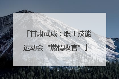 甘肃武威：职工技能运动会“燃情收官”