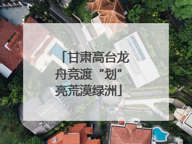 甘肃高台龙舟竞渡“划”亮荒漠绿洲