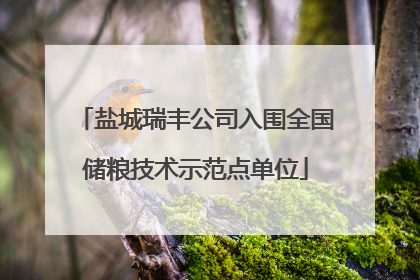 盐城瑞丰公司入围全国储粮技术示范点单位