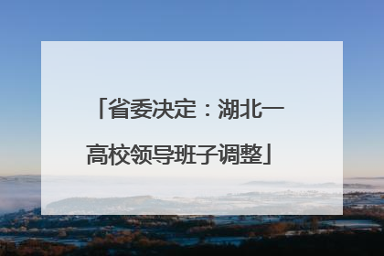 省委决定：湖北一高校领导班子调整