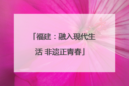 福建：融入现代生活 非遗正青春