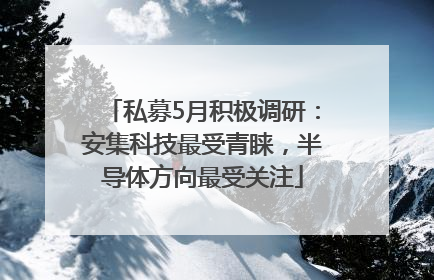 私募5月积极调研：安集科技最受青睐，半导体方向最受关注