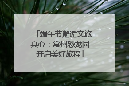 端午节邂逅文旅真心:常州恐龙园开启美好旅程