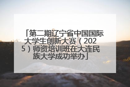 第二期辽宁省中国国际大学生创新大赛（2025）师资培训班在大连民族大学成功举办
