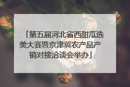 第五届河北省西甜瓜选美大赛暨京津冀农产品产销对接洽谈会举办