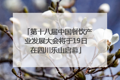 第十八届中国餐饮产业发展大会将于19日在四川乐山启幕