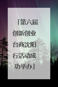 第六届创新创业台商沈阳行活动成功举办