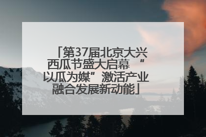 第37届北京大兴西瓜节盛大启幕 “以瓜为媒”激活产业融合发展新动能