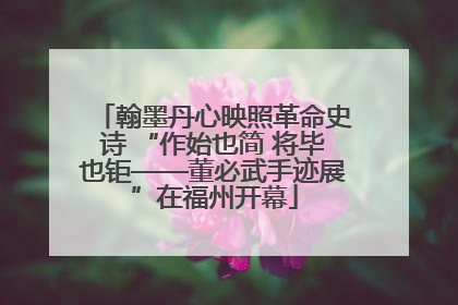 翰墨丹心映照革命史诗 “作始也简 将毕也钜——董必武手迹展”在福州开幕