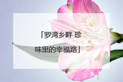 罗湾乡畔 珍味里的幸福路