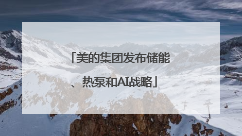 美的集团发布储能、热泵和AI战略