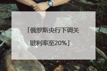 俄罗斯央行下调关键利率至20%