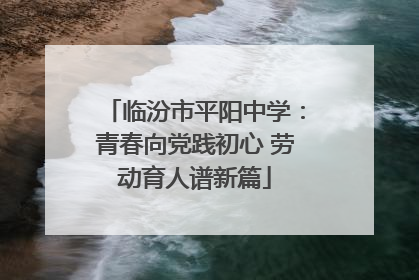 临汾市平阳中学：青春向党践初心 劳动育人谱新篇