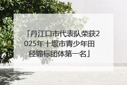 丹江口市代表队荣获2025年十堰市青少年田径锦标团体第一名