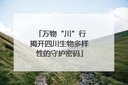 万物“川”行 揭开四川生物多样性的守护密码