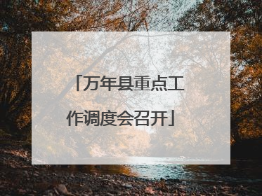 万年县重点工作调度会召开