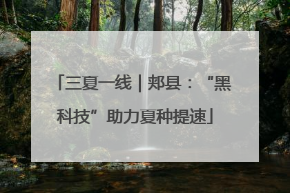三夏一线｜郏县：“黑科技”助力夏种提速