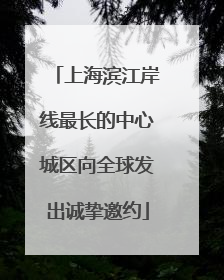 上海滨江岸线最长的中心城区向全球发出诚挚邀约