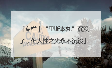 专栏丨“里斯本丸”沉没了，但人性之光永不沉没