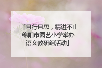 且行且思，精进不止 绵阳市园艺小学举办语文教研组活动