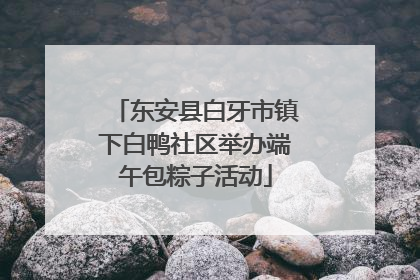 东安县白牙市镇下白鸭社区举办端午包粽子活动