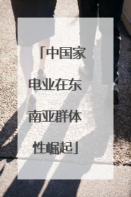 中国家电业在东南亚群体性崛起