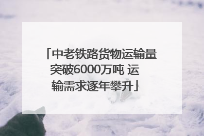 中老铁路货物运输量突破6000万吨 运输需求逐年攀升