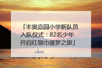丰奥嘉园小学新队员入队仪式：82名少年开启红领巾逐梦之旅