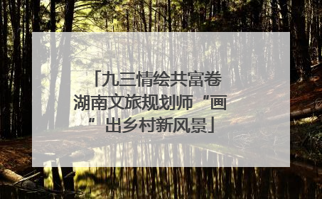 九三情绘共富卷 湖南文旅规划师“画”出乡村新风景