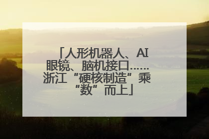 人形机器人、AI眼镜、脑机接口……浙江“硬核制造”乘“数”而上