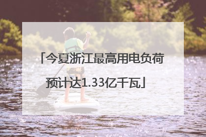 今夏浙江最高用电负荷预计达1.33亿千瓦