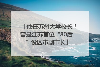 他任苏州大学校长！曾是江苏首位“80后”设区市副市长
