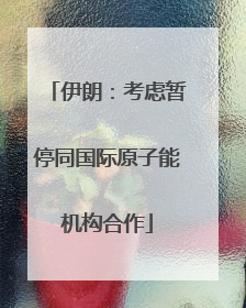 伊朗：考虑暂停同国际原子能机构合作
