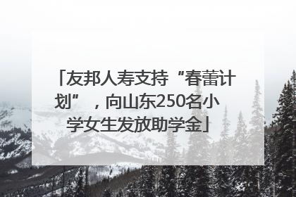友邦人寿支持“春蕾计划”，向山东250名小学女生发放助学金