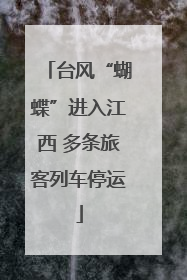 台风“蝴蝶”进入江西 多条旅客列车停运