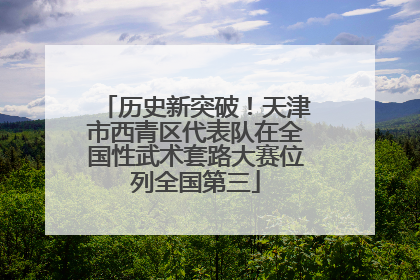 历史新突破！天津市西青区代表队在全国性武术套路大赛位列全国第三