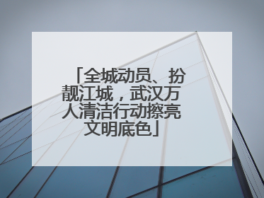 全城动员、扮靓江城，武汉万人清洁行动擦亮文明底色