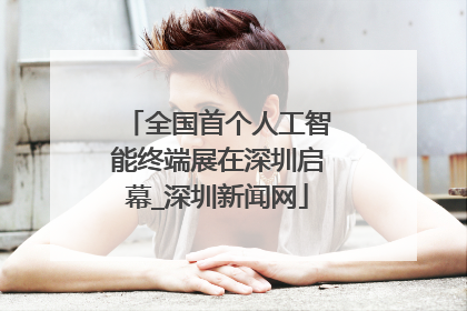 全国首个人工智能终端展在深圳启幕_深圳新闻网