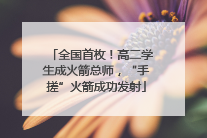 全国首枚！高二学生成火箭总师，“手搓”火箭成功发射