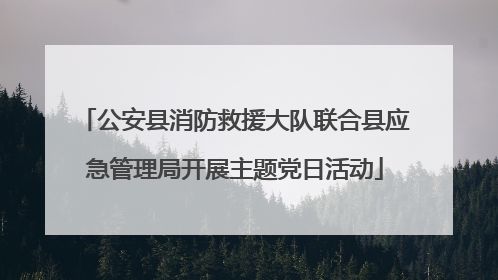 公安县消防救援大队联合县应急管理局开展主题党日活动